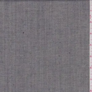 1 1/8 YD PC-Black/Pearl Twill Suiting Fabric
