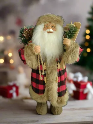 24" Plaid Santa Claus