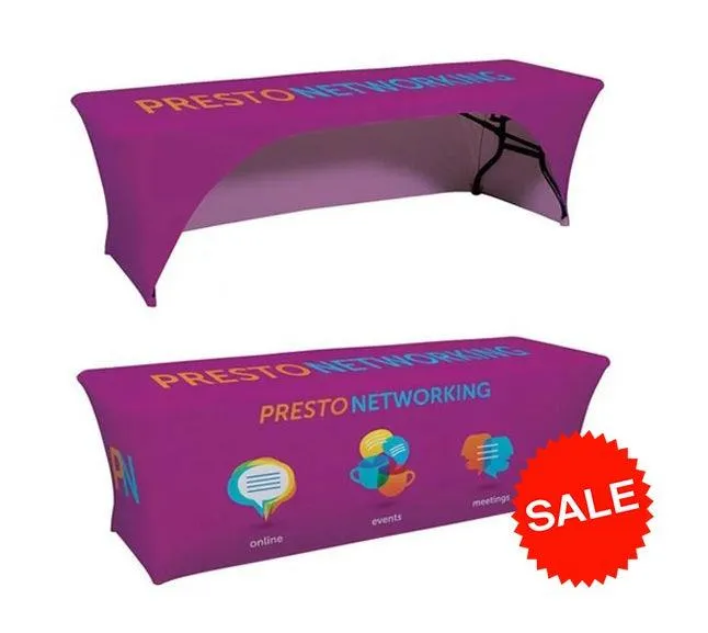 8' Custom Printed Spandex Fitted Table Cover - All Over Print