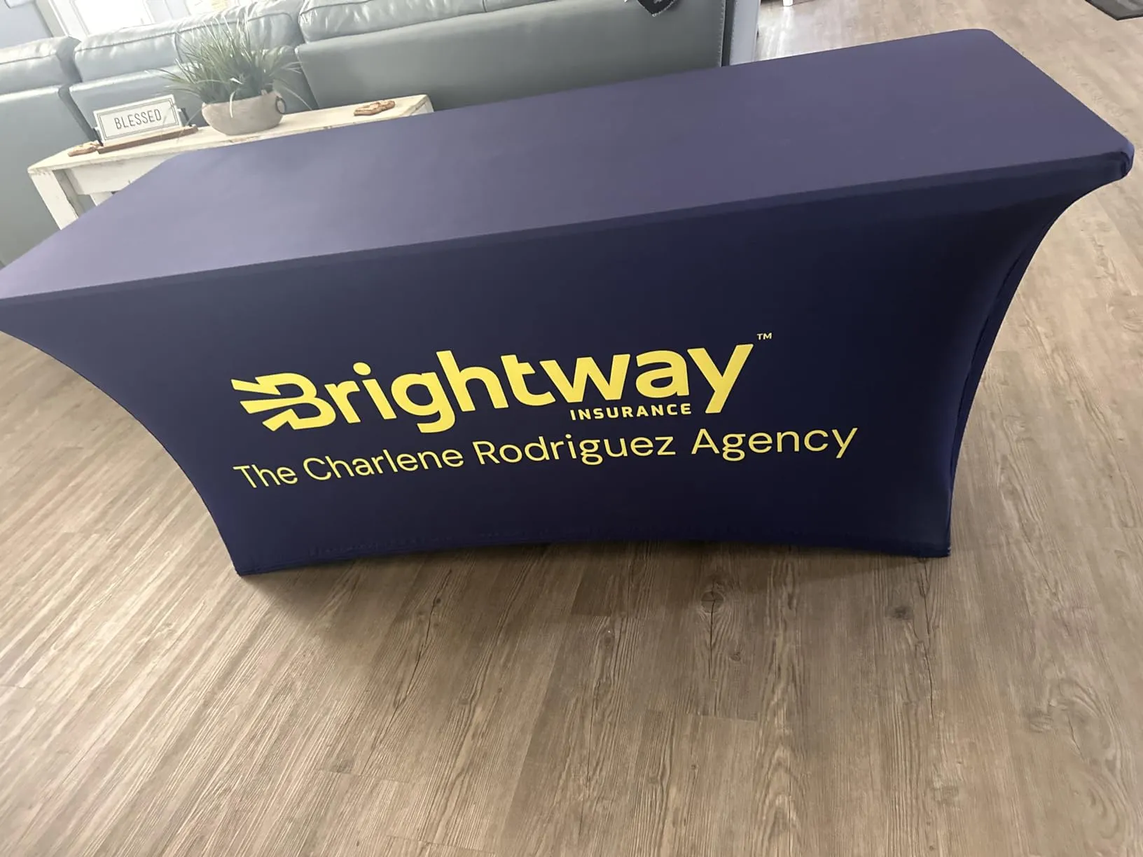8' Custom Printed Spandex Fitted Table Cover - All Over Print