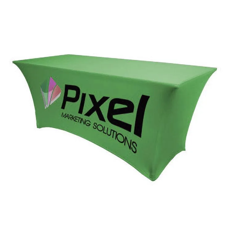 8' Custom Printed Spandex Fitted Table Cover - All Over Print