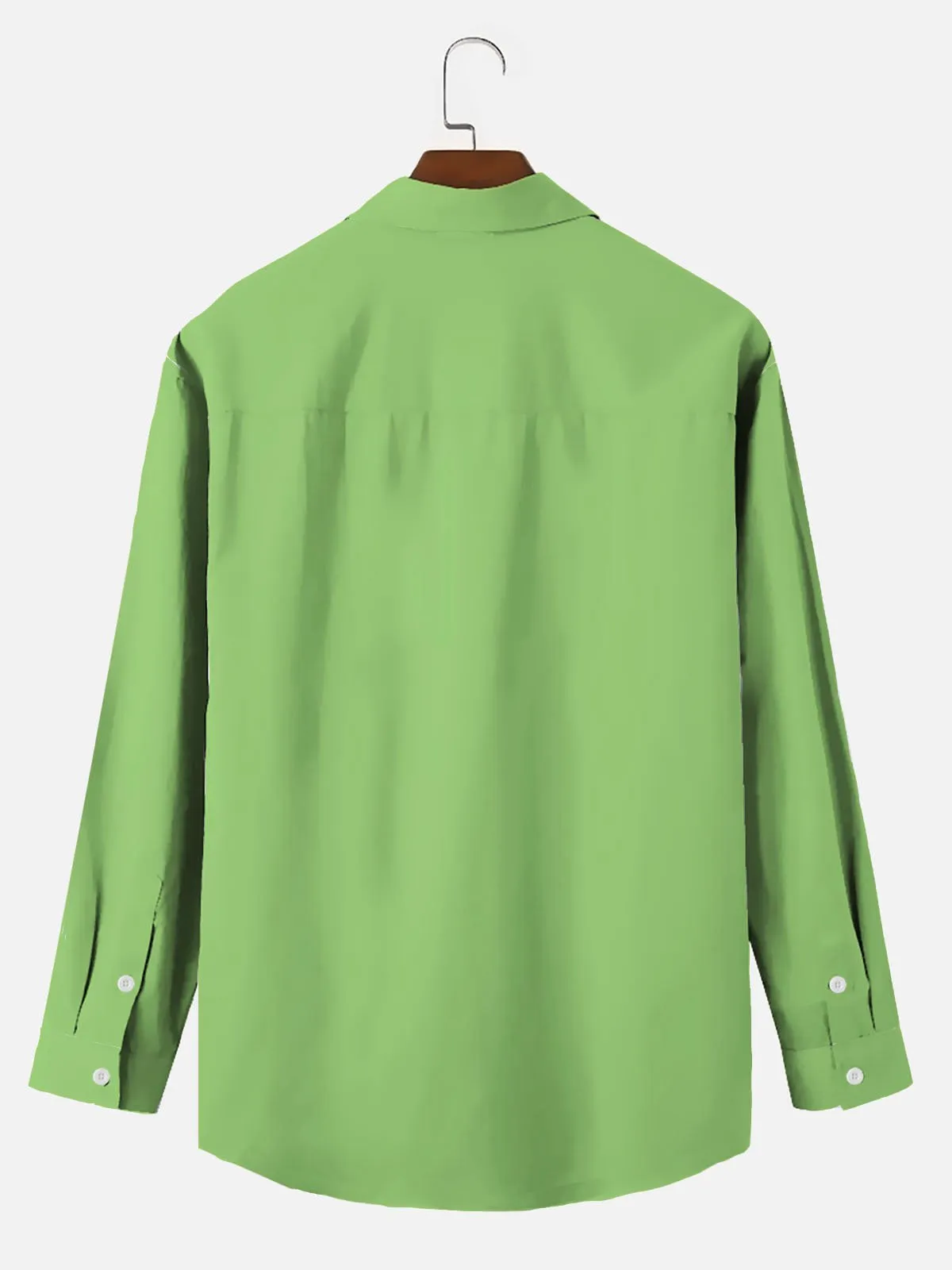 Alohadaddy Beach Vacation Men's Long Sleeve Casual Shirts Breathable Comfortable Textured Camp Button Shirts Big Tall