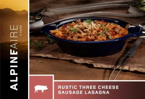AlpineAire Rustic Three Cheese Sausage Lasagna Freeze Dried Camping Food 61625