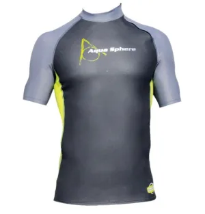 AQUASPHERE Men's Aqua Skin Short Sleeve Rashguard - Medium