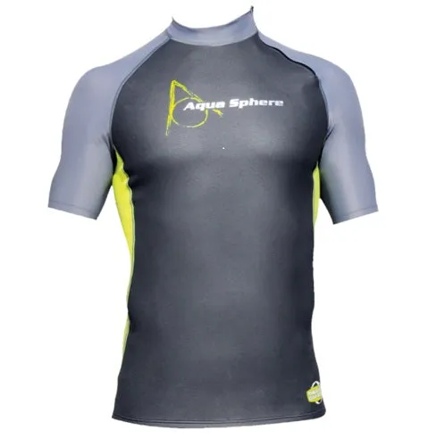AQUASPHERE Men's Aqua Skin Short Sleeve Rashguard - Medium