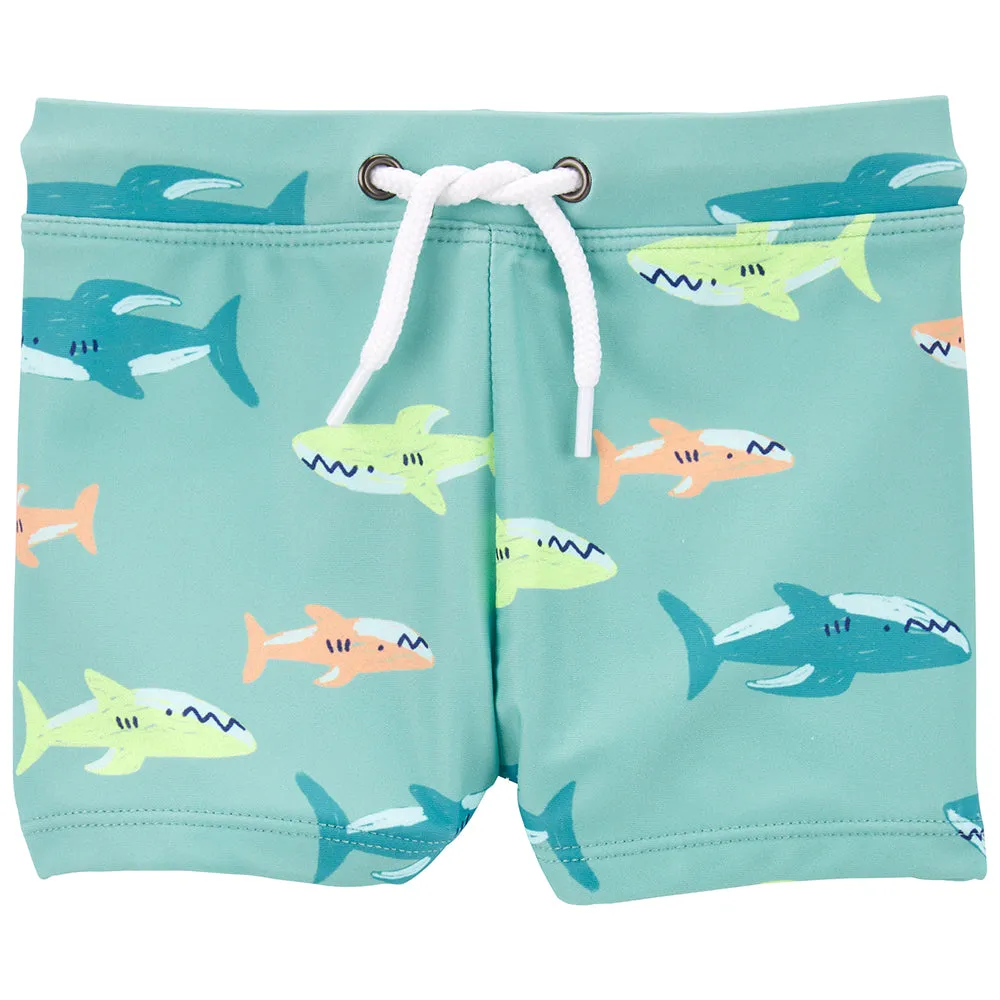 Baby Boys' Shark 2-Piece Rashguard Swim Set 1Q547410