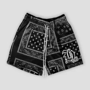 BANDANA SHORTS BLACK