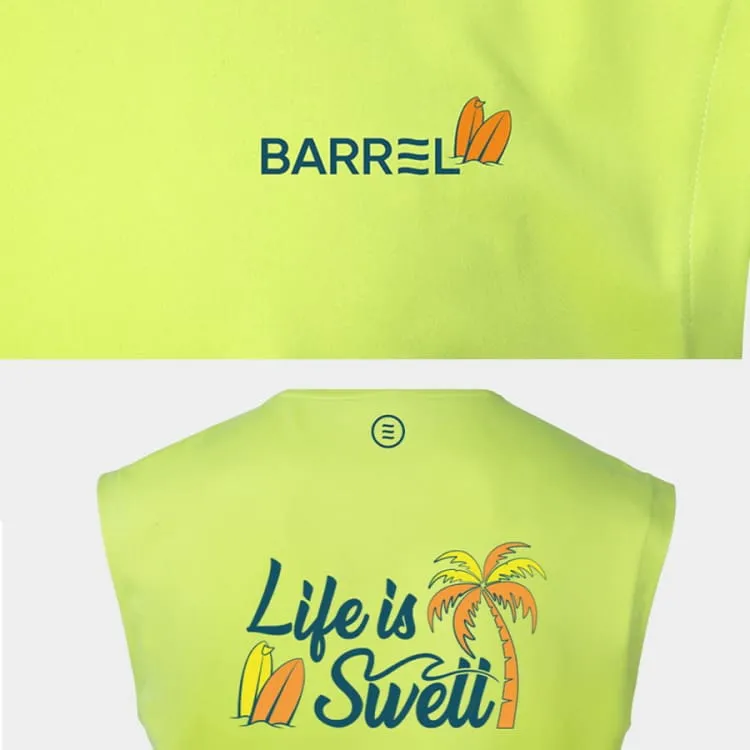 Barrel Men Tropical Sleeveless Rash Guard-GREEN