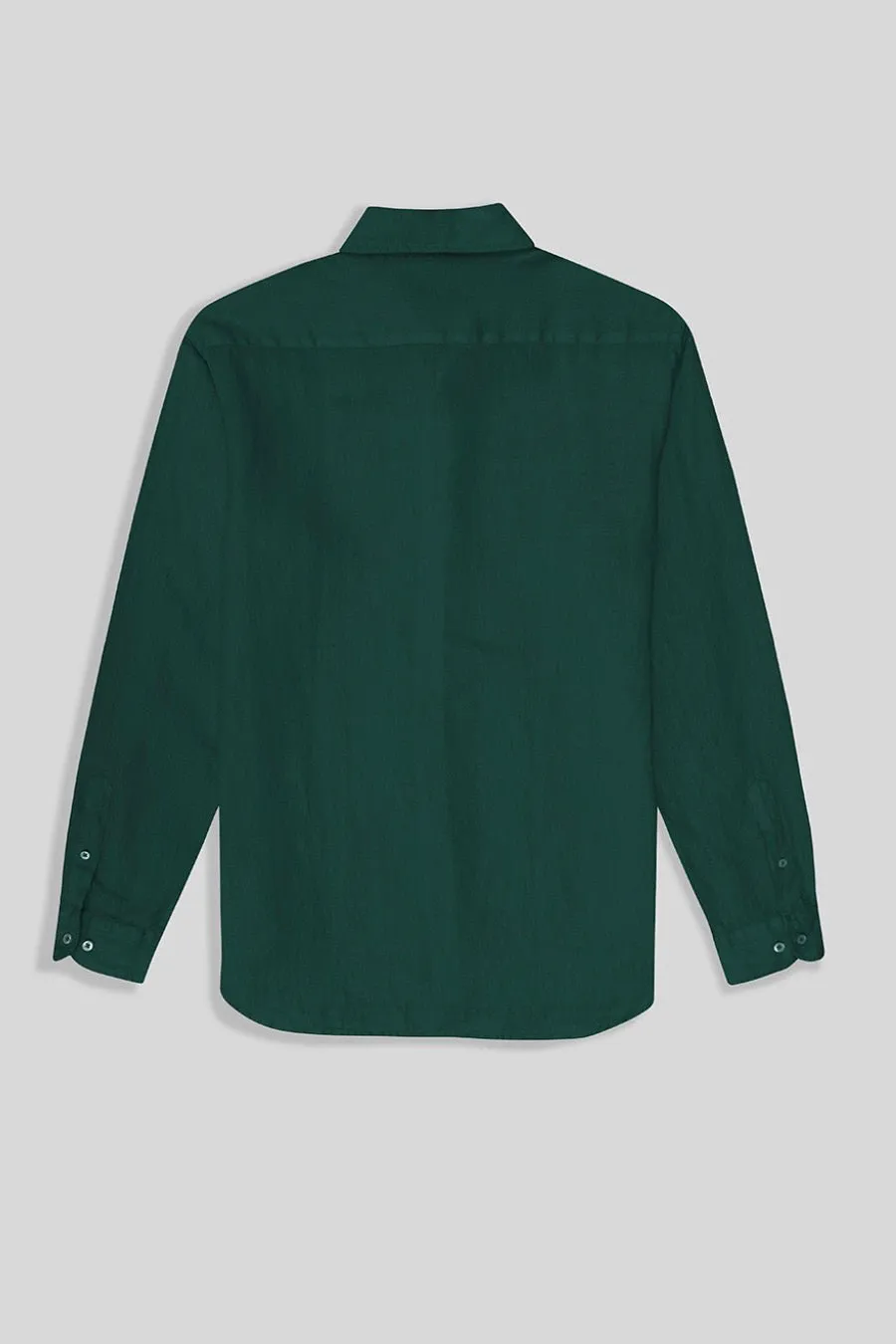 basic linen shirt dark green
