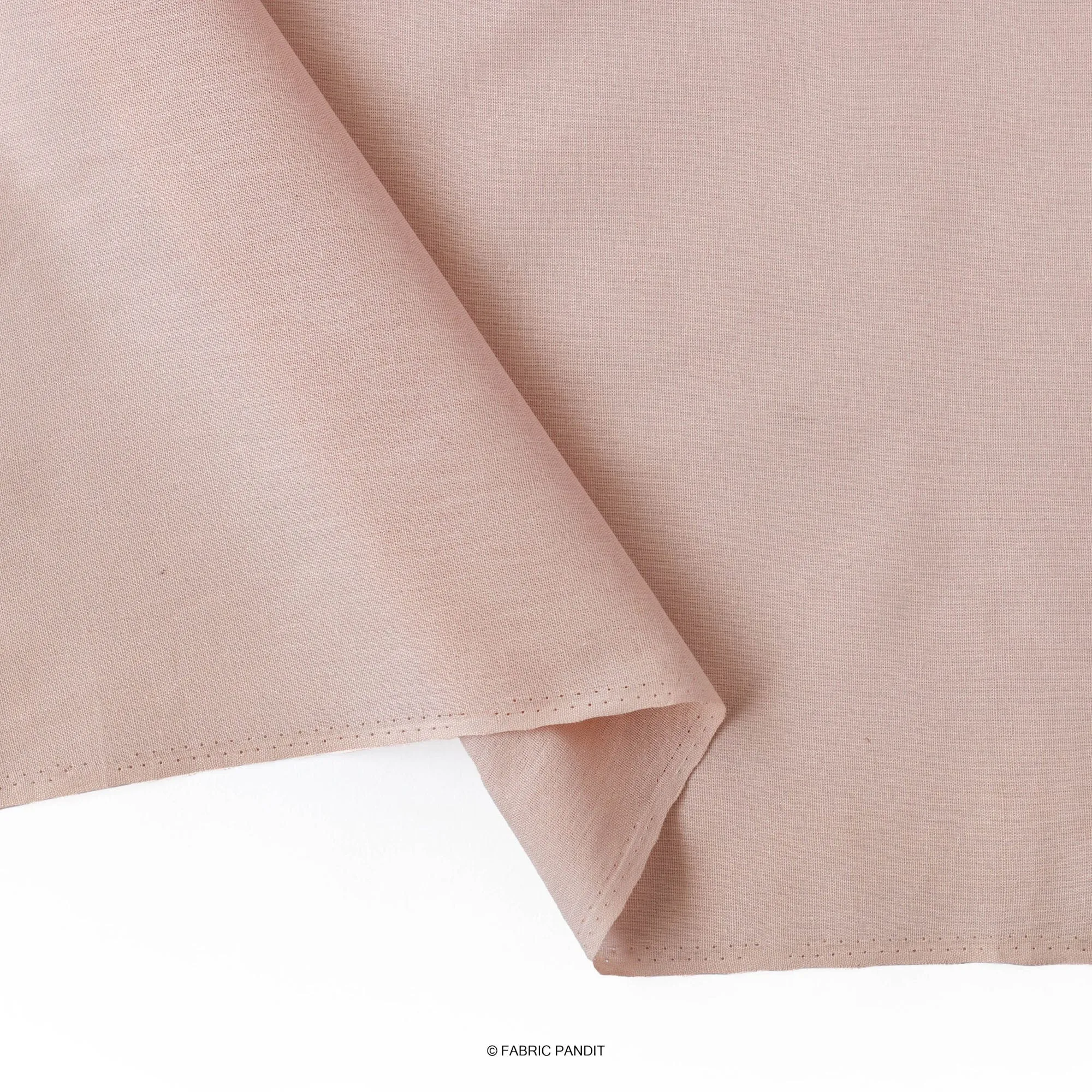 Blanched Almond Pure Cotton Linen Fabric (Width 42 Inches)