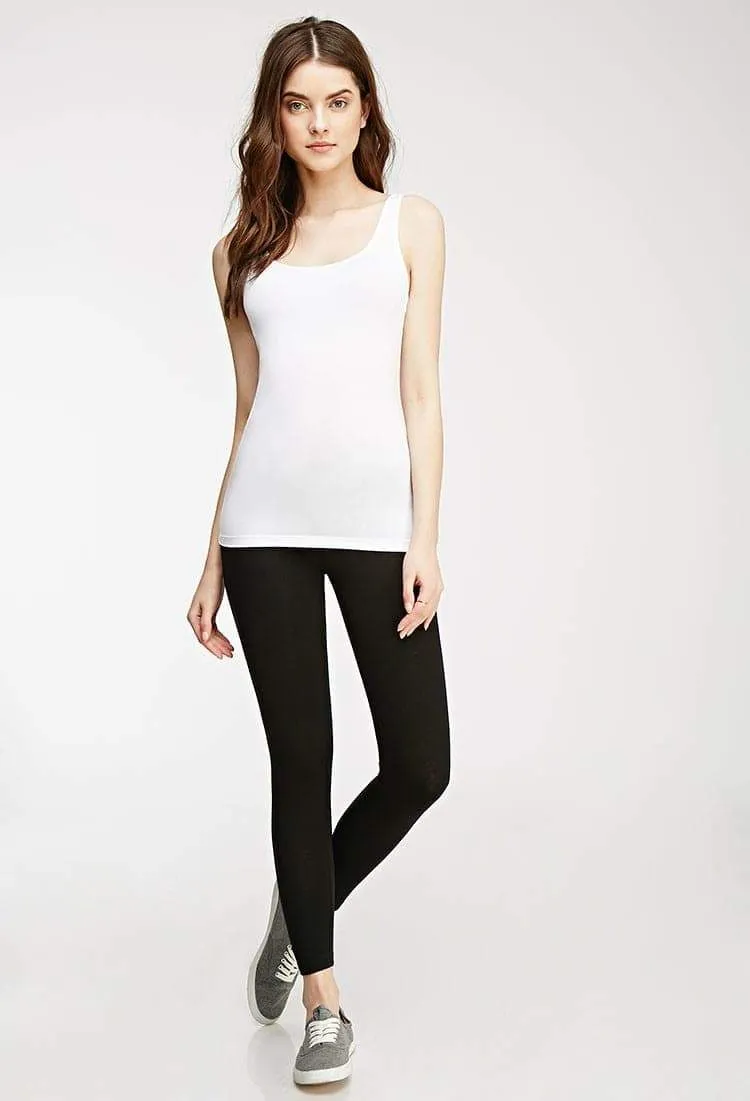 Blue Cotton Leggings