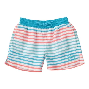 Boogie Board Swim Trunk in Scuba Blue Multi-Color Stripe