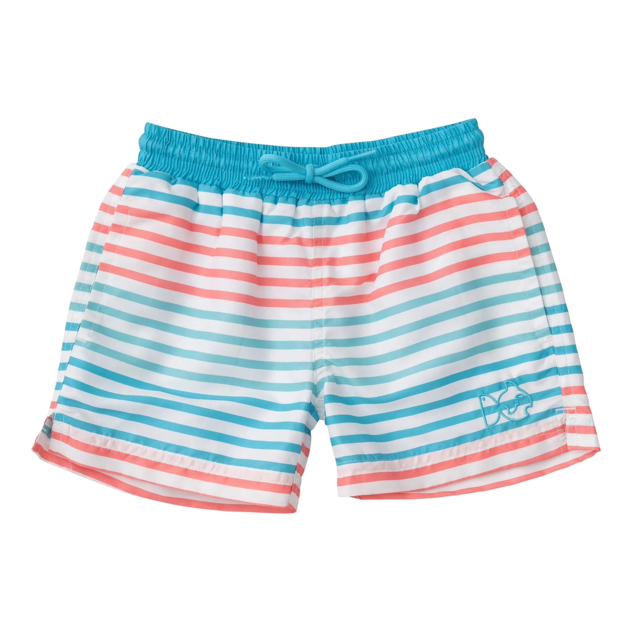 Boogie Board Swim Trunk in Scuba Blue Multi-Color Stripe