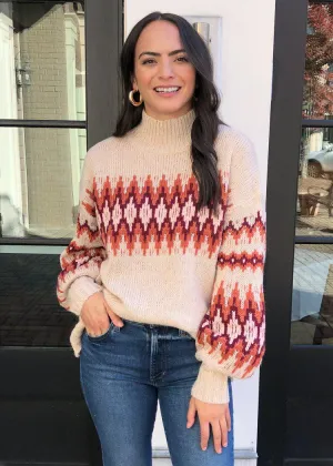 Boulder Fairisle Mock Neck Sweater-***FINAL SALE***
