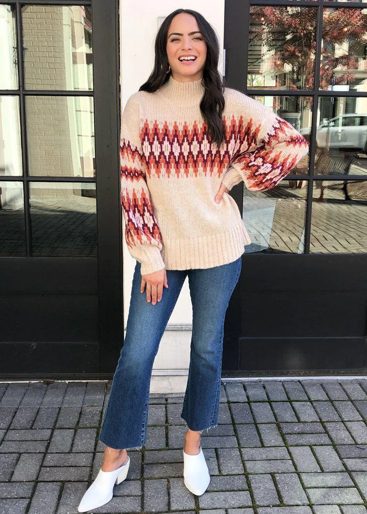 Boulder Fairisle Mock Neck Sweater-***FINAL SALE***