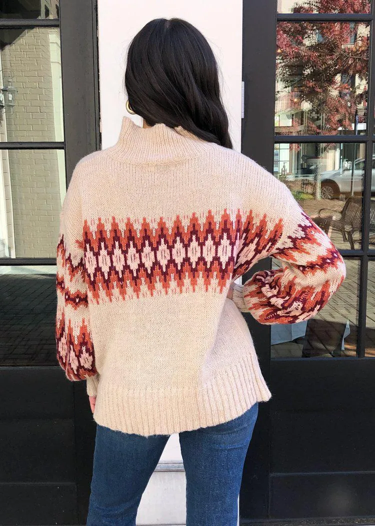Boulder Fairisle Mock Neck Sweater-***FINAL SALE***