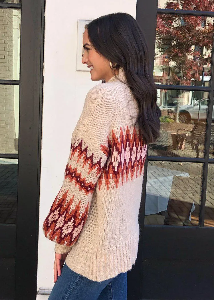 Boulder Fairisle Mock Neck Sweater-***FINAL SALE***