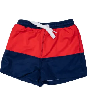 Boys Red & Navy Trunks UPF50