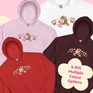 Candy Cane Lane Christmas Hoodie | Bumble Bee Kawaii Holiday Apparel | Festive Winter Clothing