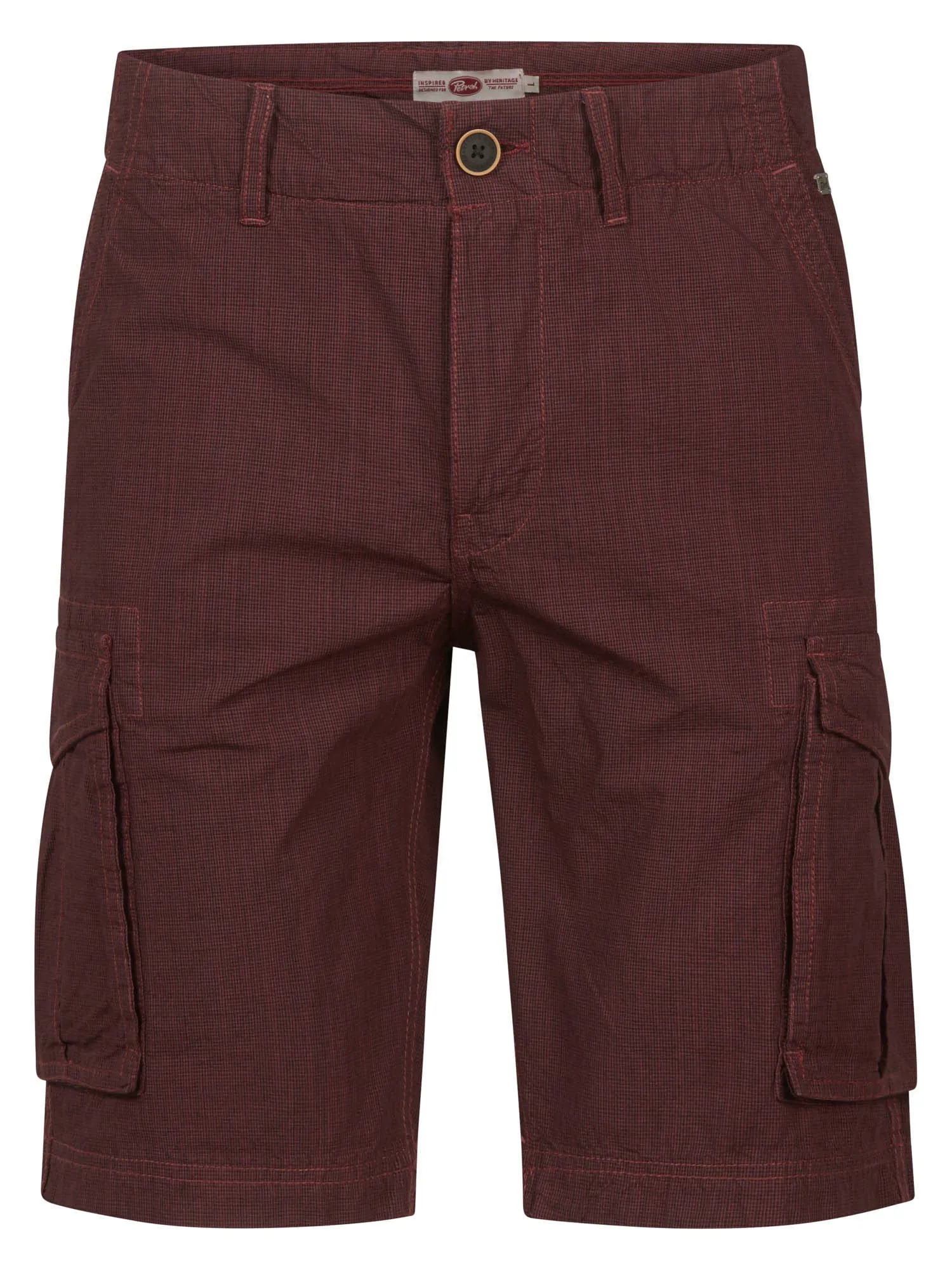Checked cargo shorts
