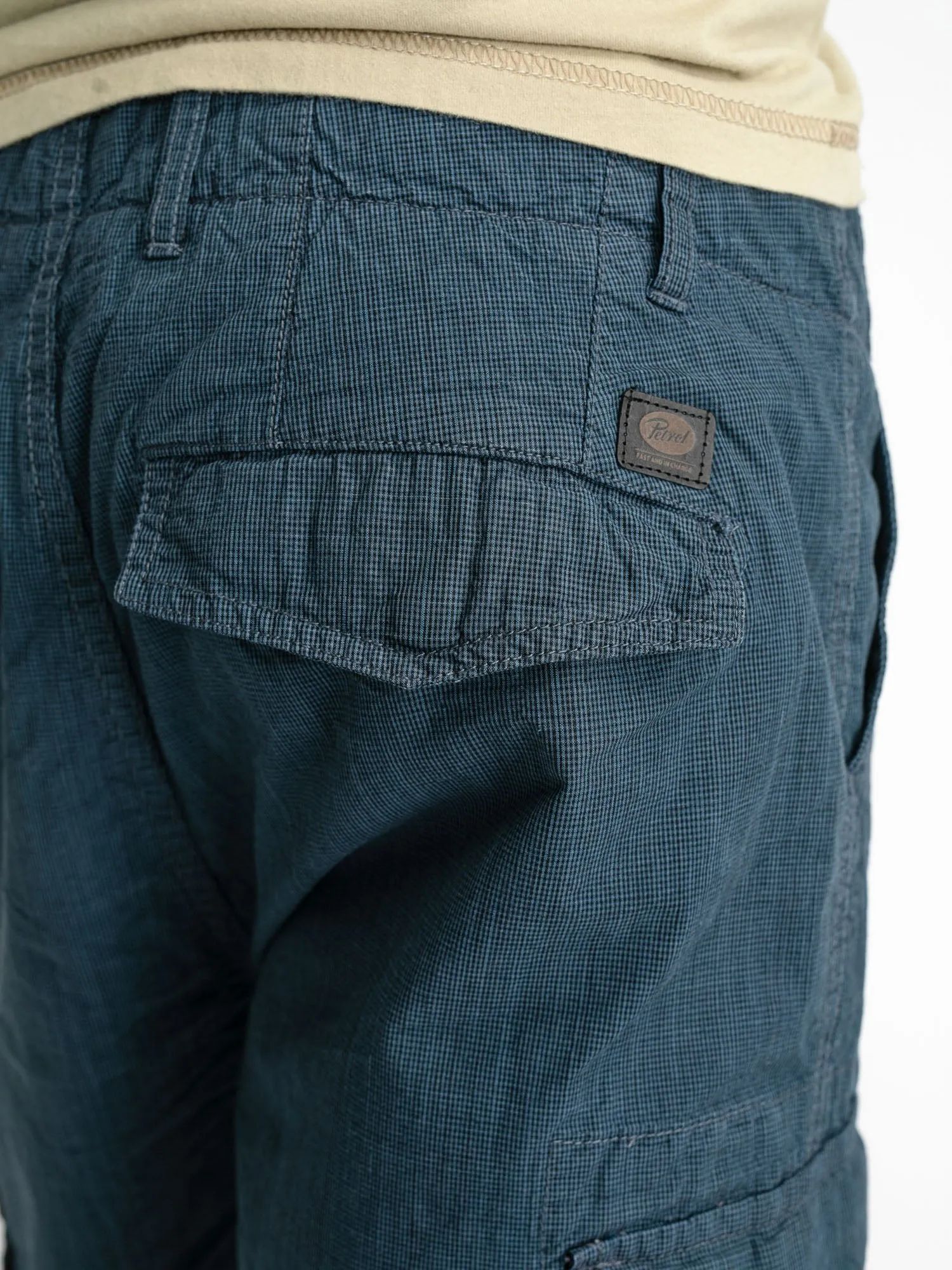 Checked cargo shorts