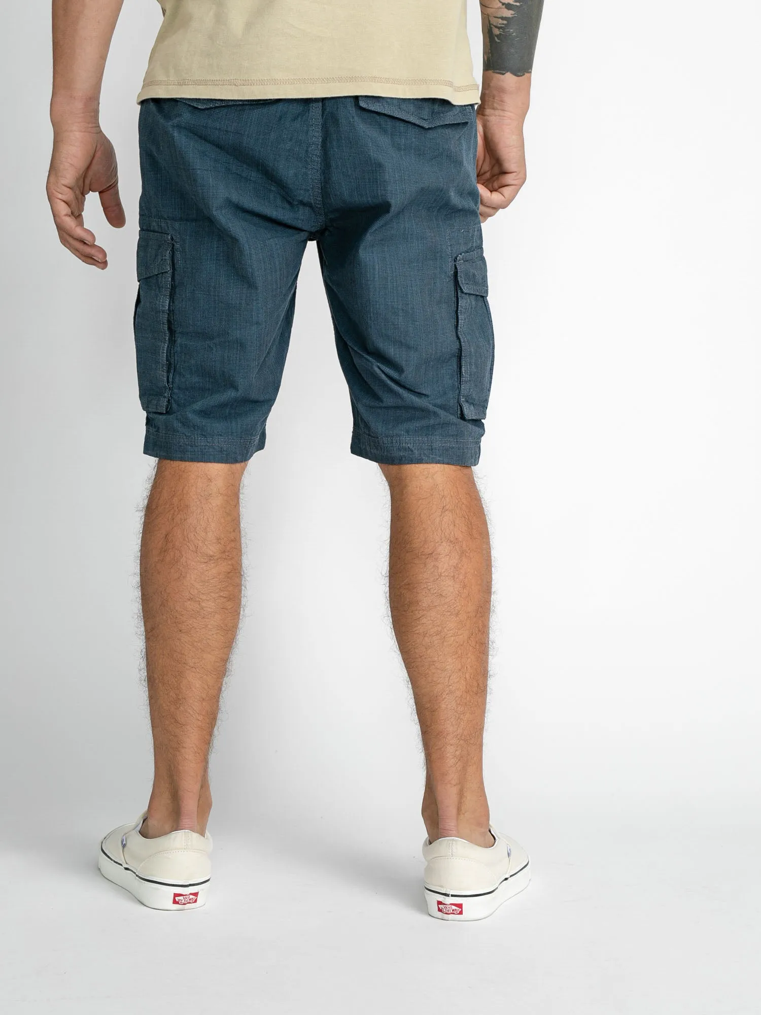 Checked cargo shorts