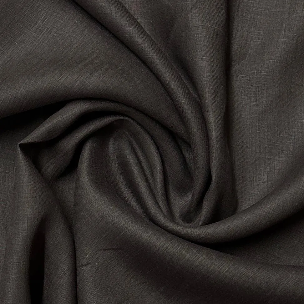 Chocolate Linen Woven Fabric - 140 GSM