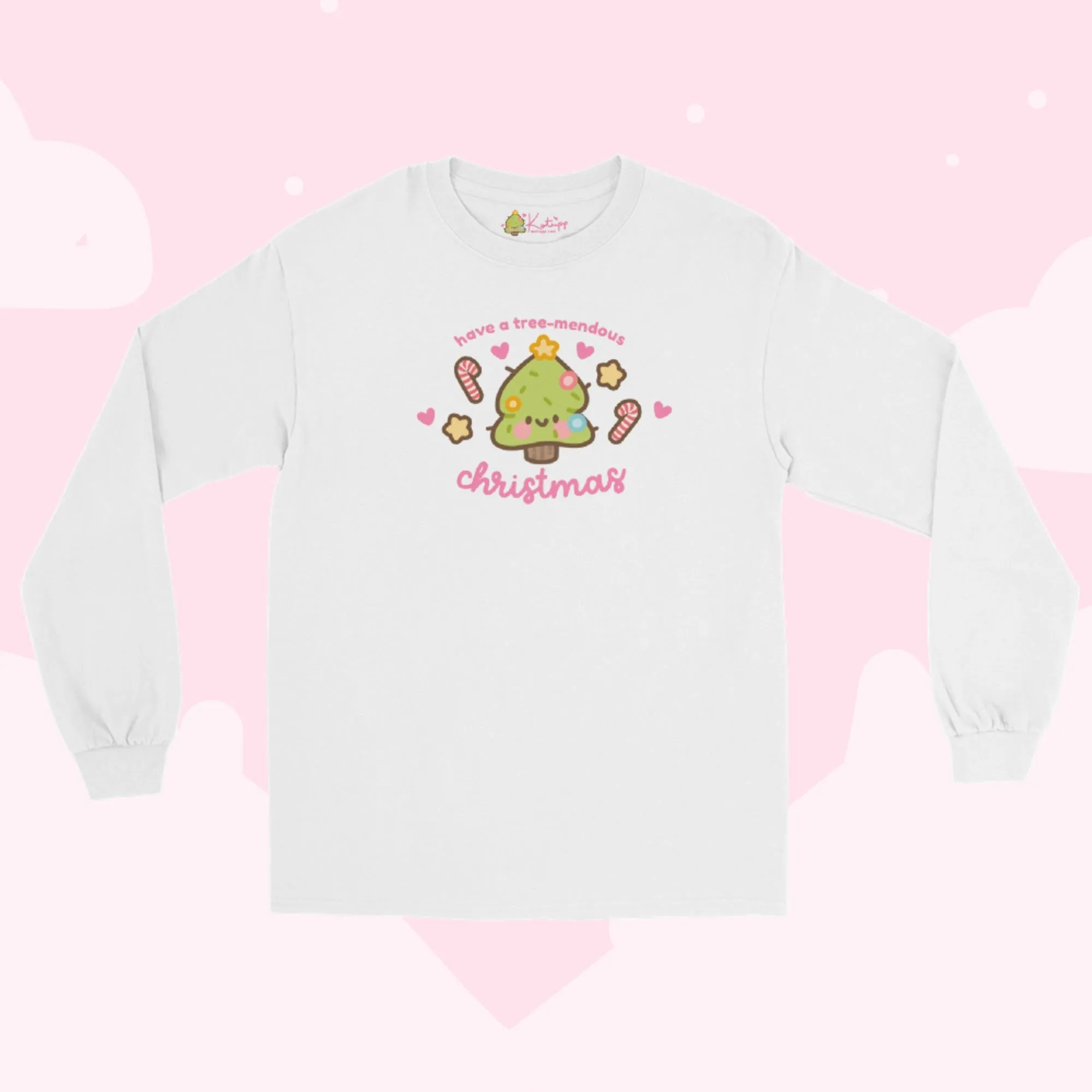 Christmas Tree Kawaii Long Sleeve Shirt | Sprinkle Spruce Cute Holiday Top | Festive Winter Outfit for Christmas