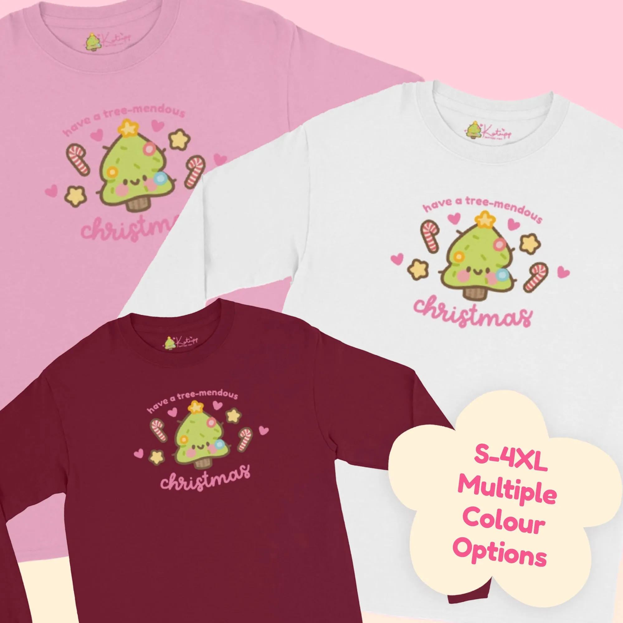 Christmas Tree Kawaii Long Sleeve Shirt | Sprinkle Spruce Cute Holiday Top | Festive Winter Outfit for Christmas