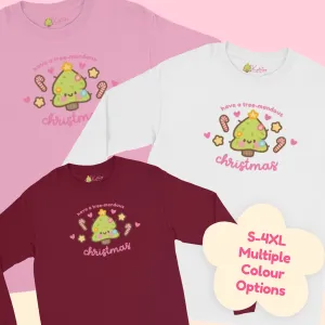 Christmas Tree Kawaii Long Sleeve Shirt | Sprinkle Spruce Cute Holiday Top | Festive Winter Outfit for Christmas