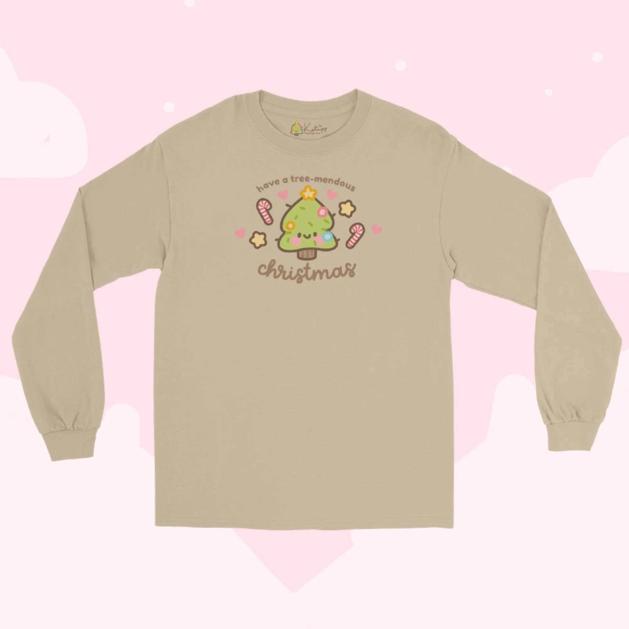 Christmas Tree Kawaii Long Sleeve Shirt | Sprinkle Spruce Cute Holiday Top | Festive Winter Outfit for Christmas