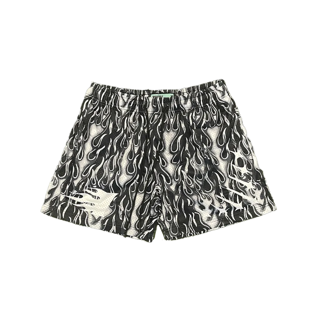 Chrome Flame Mesh Shorts