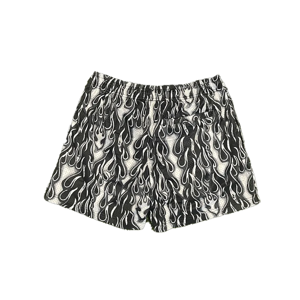 Chrome Flame Mesh Shorts