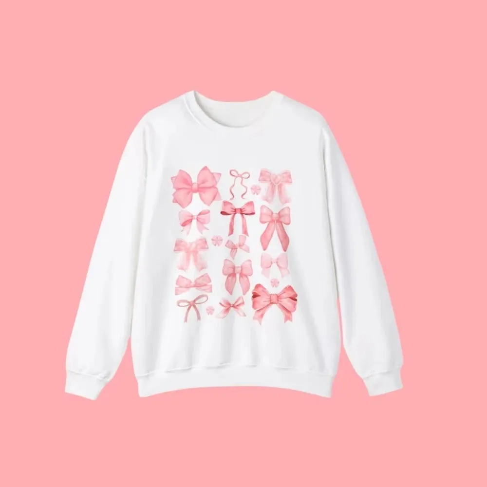 Coquette Pink Bow Sweatshirt