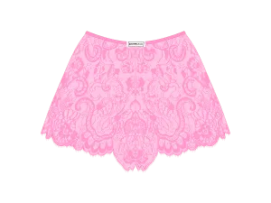 Cupid Pink Minimal Lace Shorts