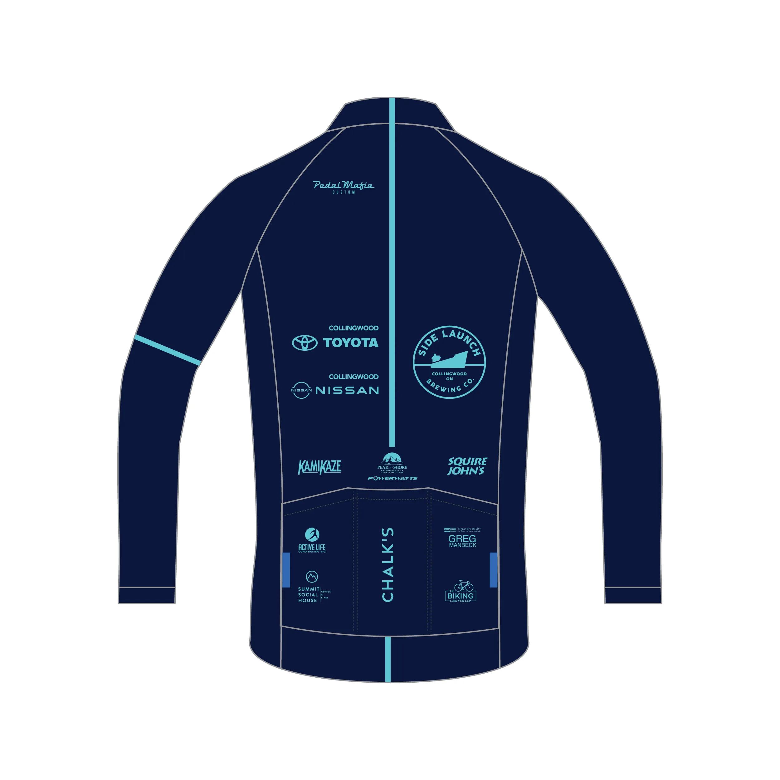 Custom Thermal Jacket - Collingwood Cycling Club Navy