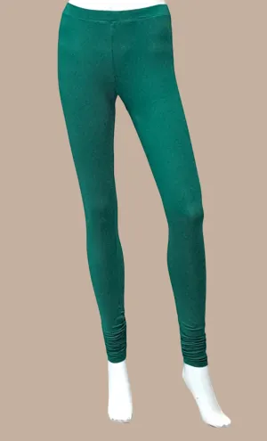 Dark Green Cotton Leggings