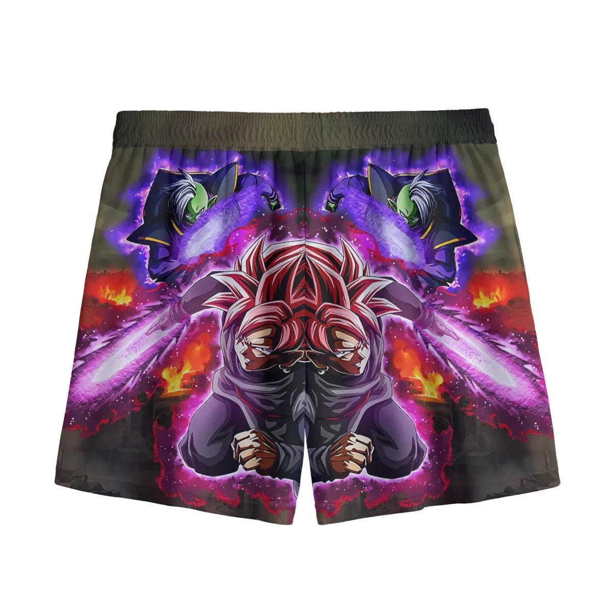 DBZ Goku Black Zamasu Super Saiyan Rose Dope Vibe Mesh Shorts