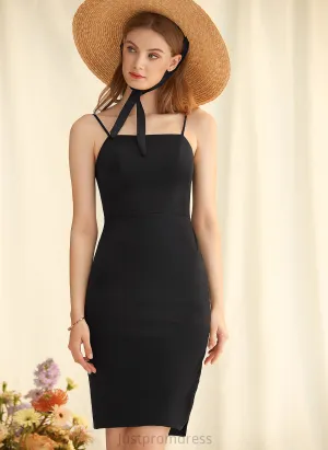 Dresses Square Neck Jersey Sheath Marlene Formal Dresses