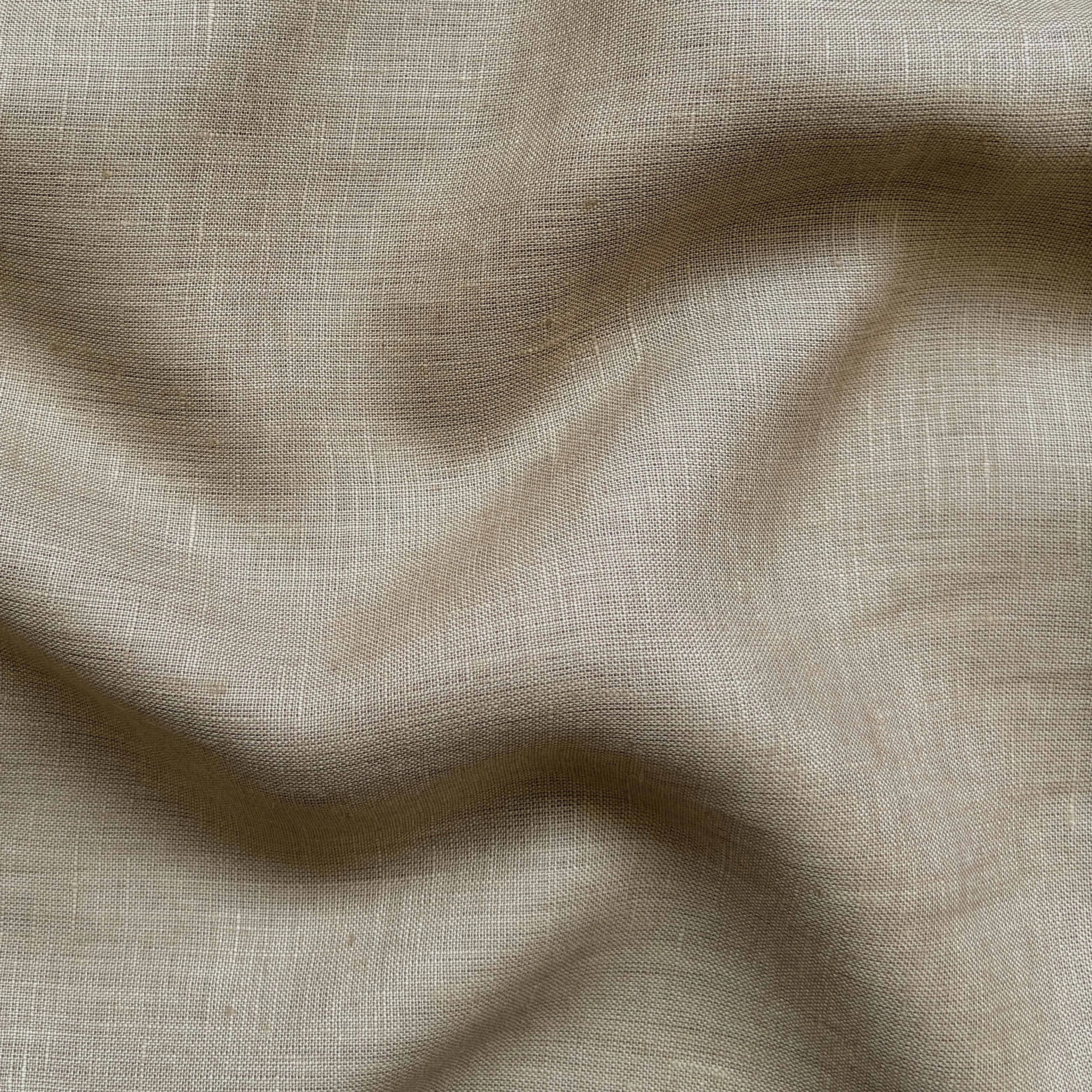 Dusty Grey Plain Premium 60 Lea Pure Linen Fabric (Width 58 Inches)