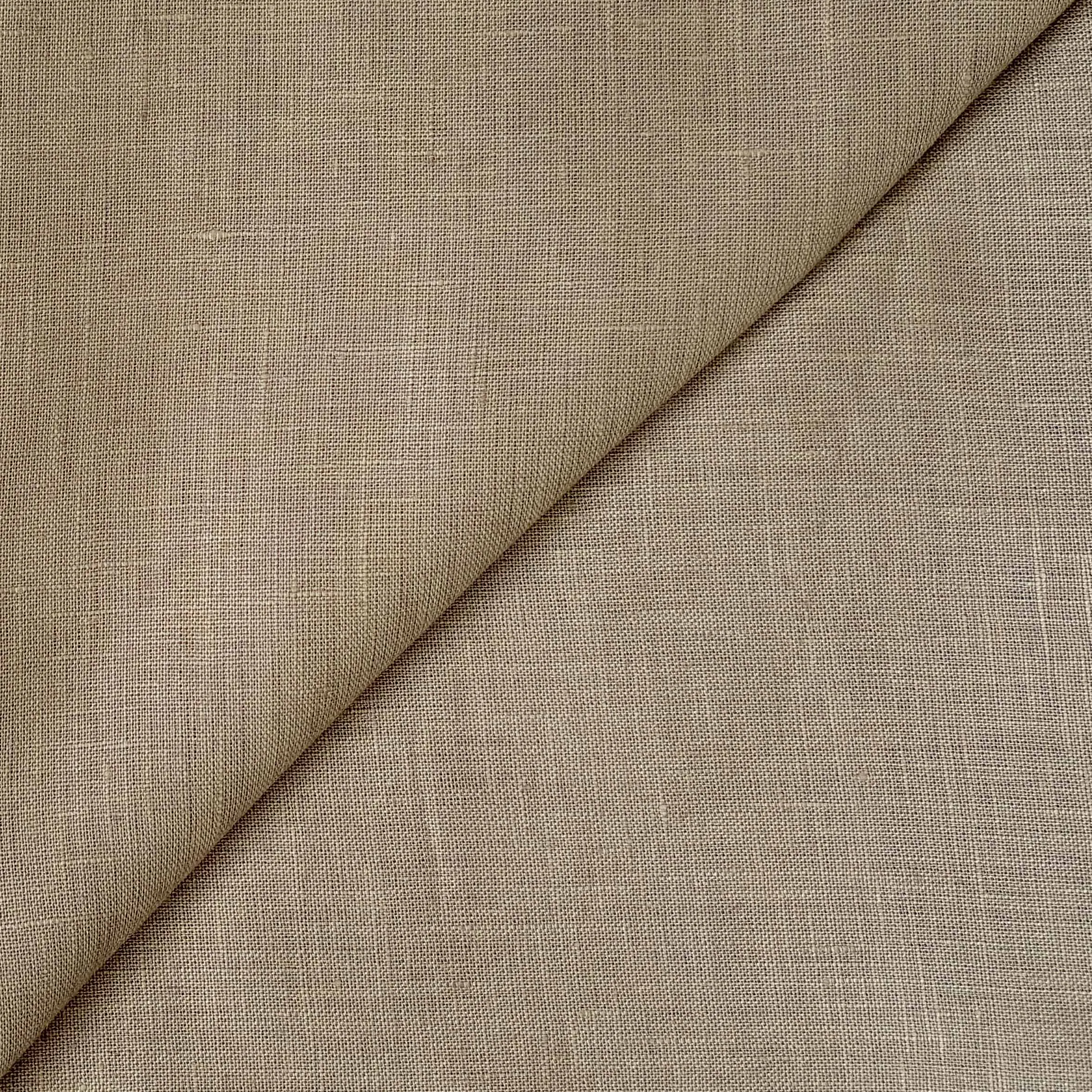 Dusty Grey Plain Premium 60 Lea Pure Linen Fabric (Width 58 Inches)