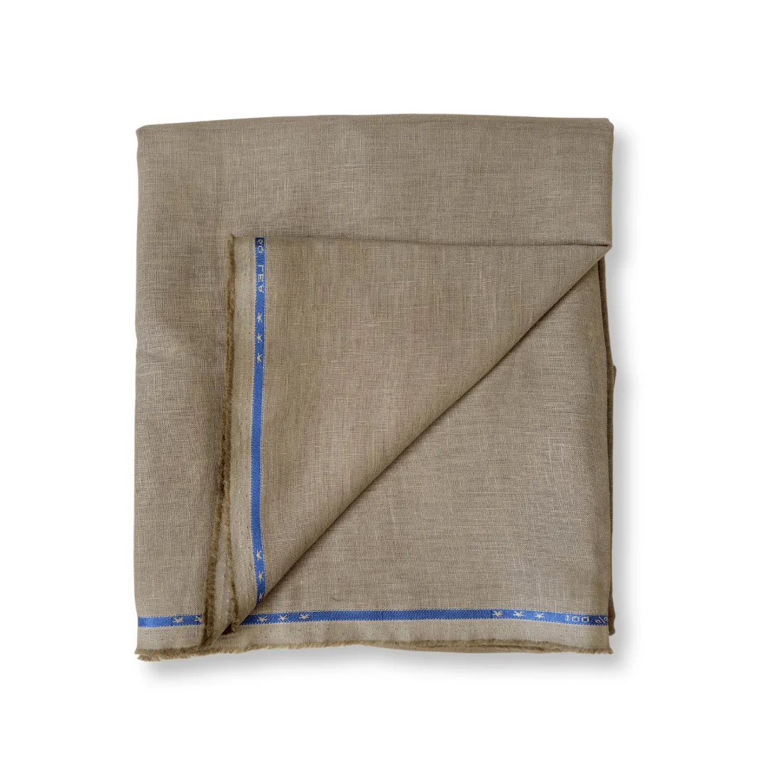 Dusty Grey Plain Premium 60 Lea Pure Linen Fabric (Width 58 Inches)