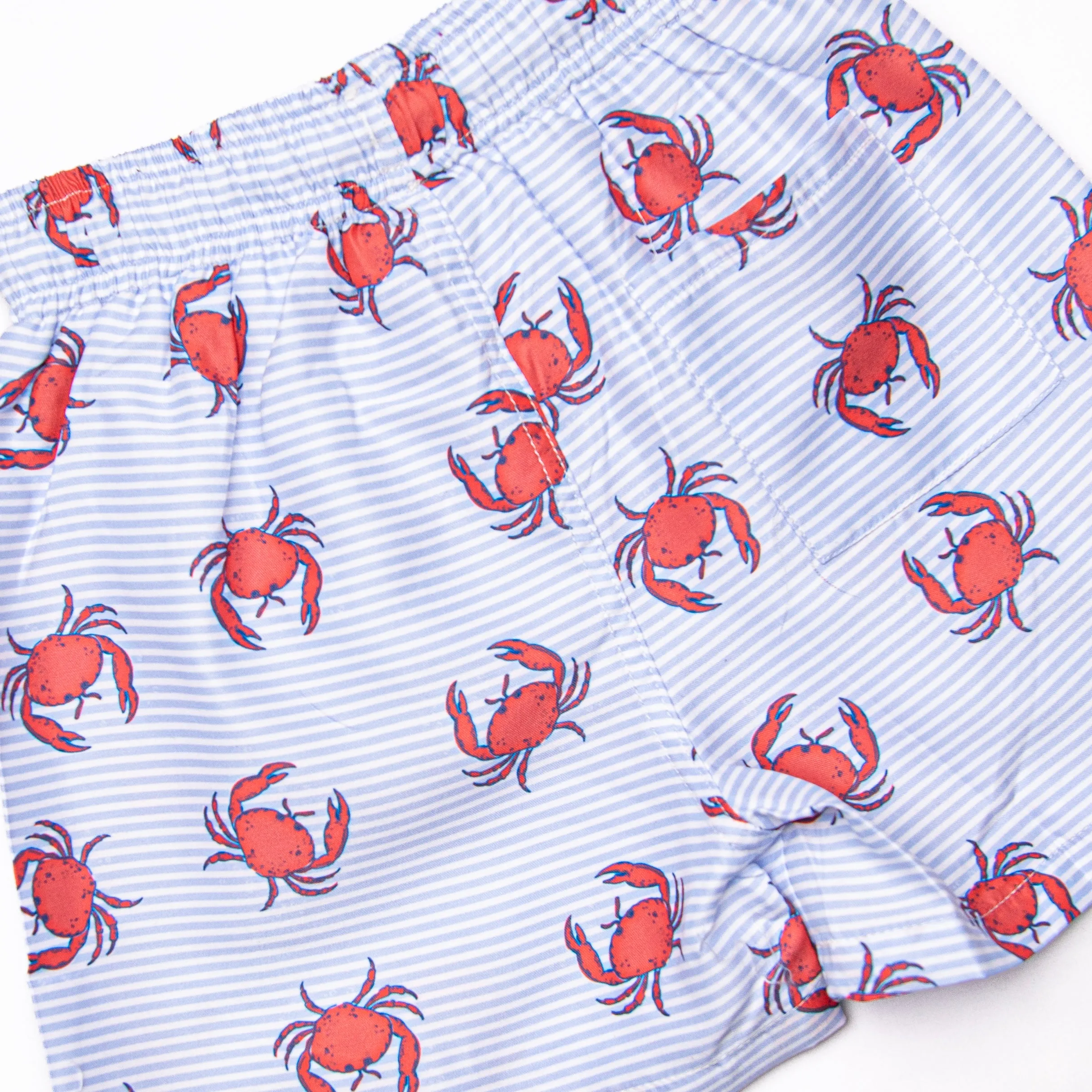 East Coast Crabs Swim Trunks, Blue