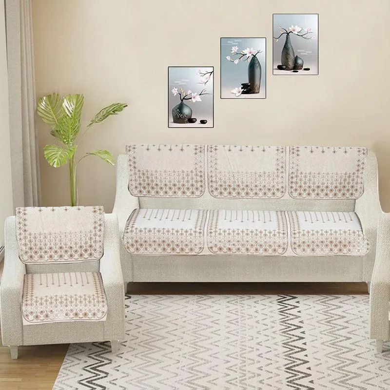 Emsy Sofa Cover (Off White) - Set Of Ten
