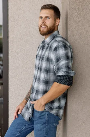 Faherty Malibu Shirt, Boss Shadow Plaid