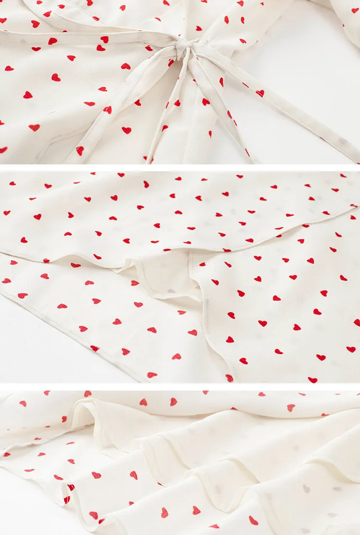 Fashion Floral Print Lapel Slim Midi Dress