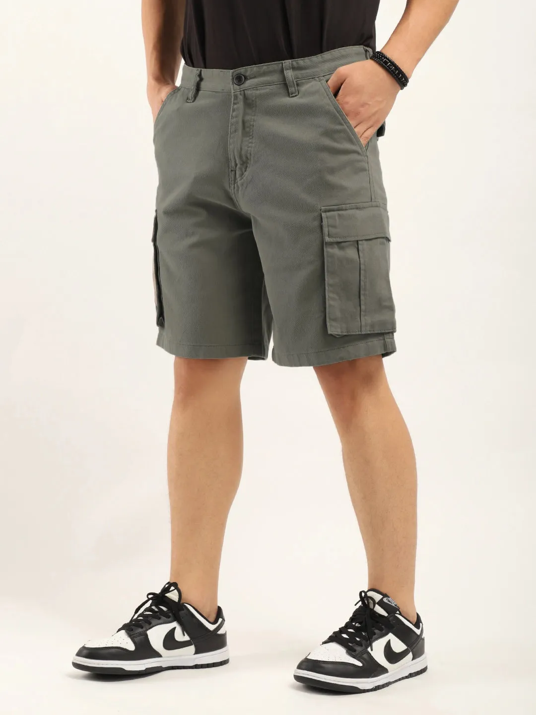 Fusion Umber Brown Cotton Shorts