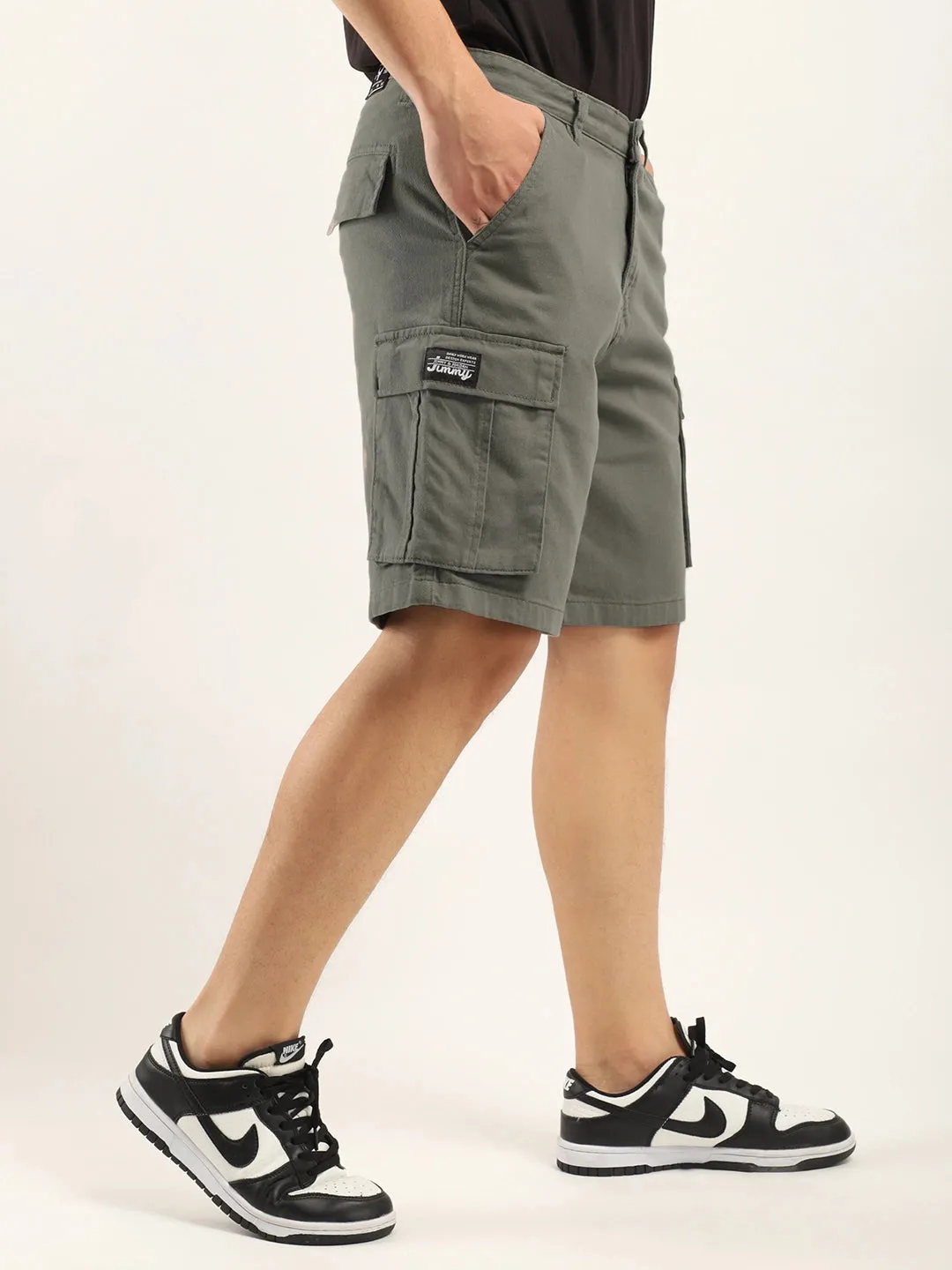 Fusion Umber Brown Cotton Shorts
