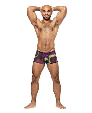 Galactic Print Micro Mesh Mini Shorts