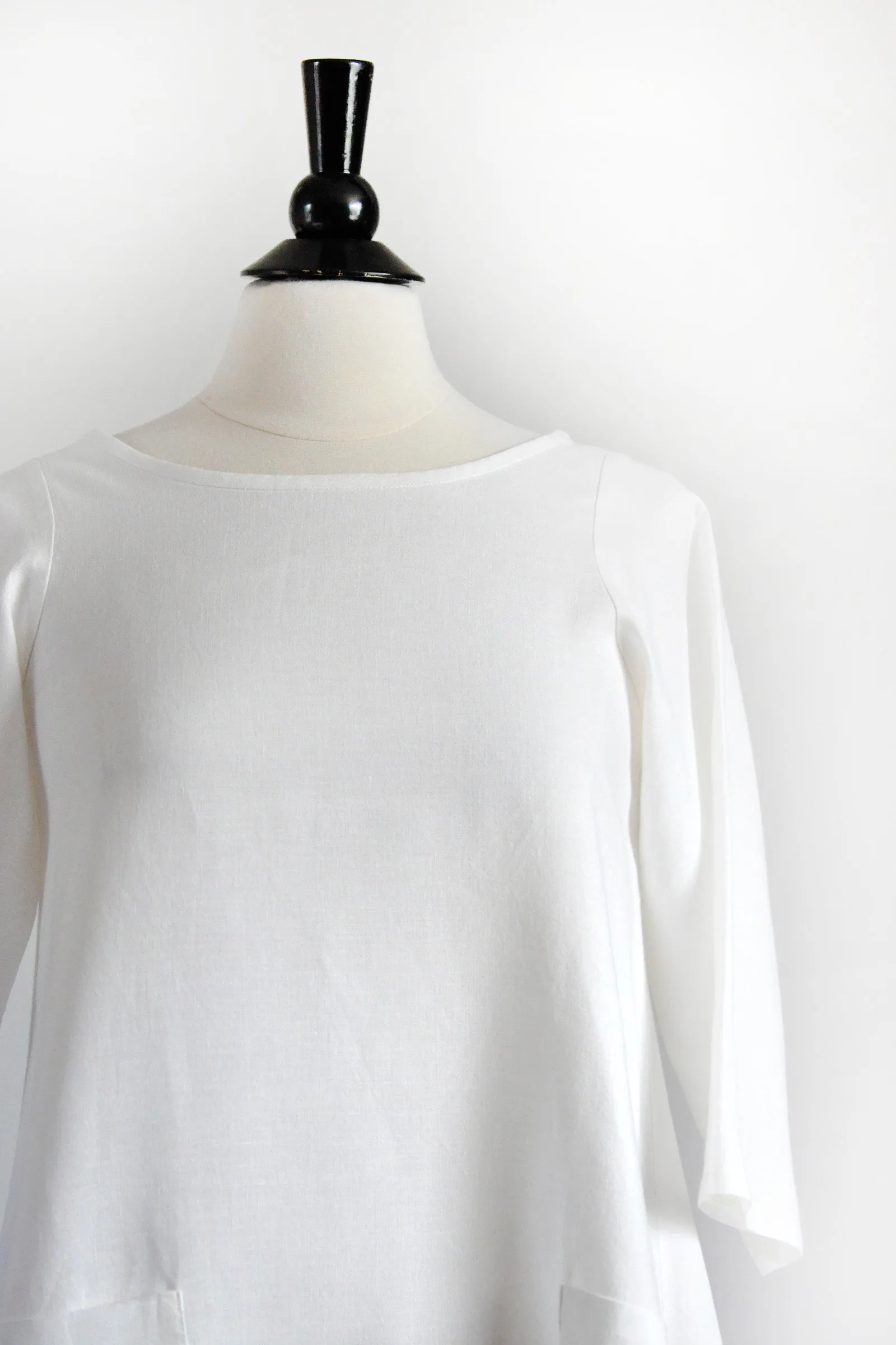 Garden Party Dress - ORGANIC White Linen.